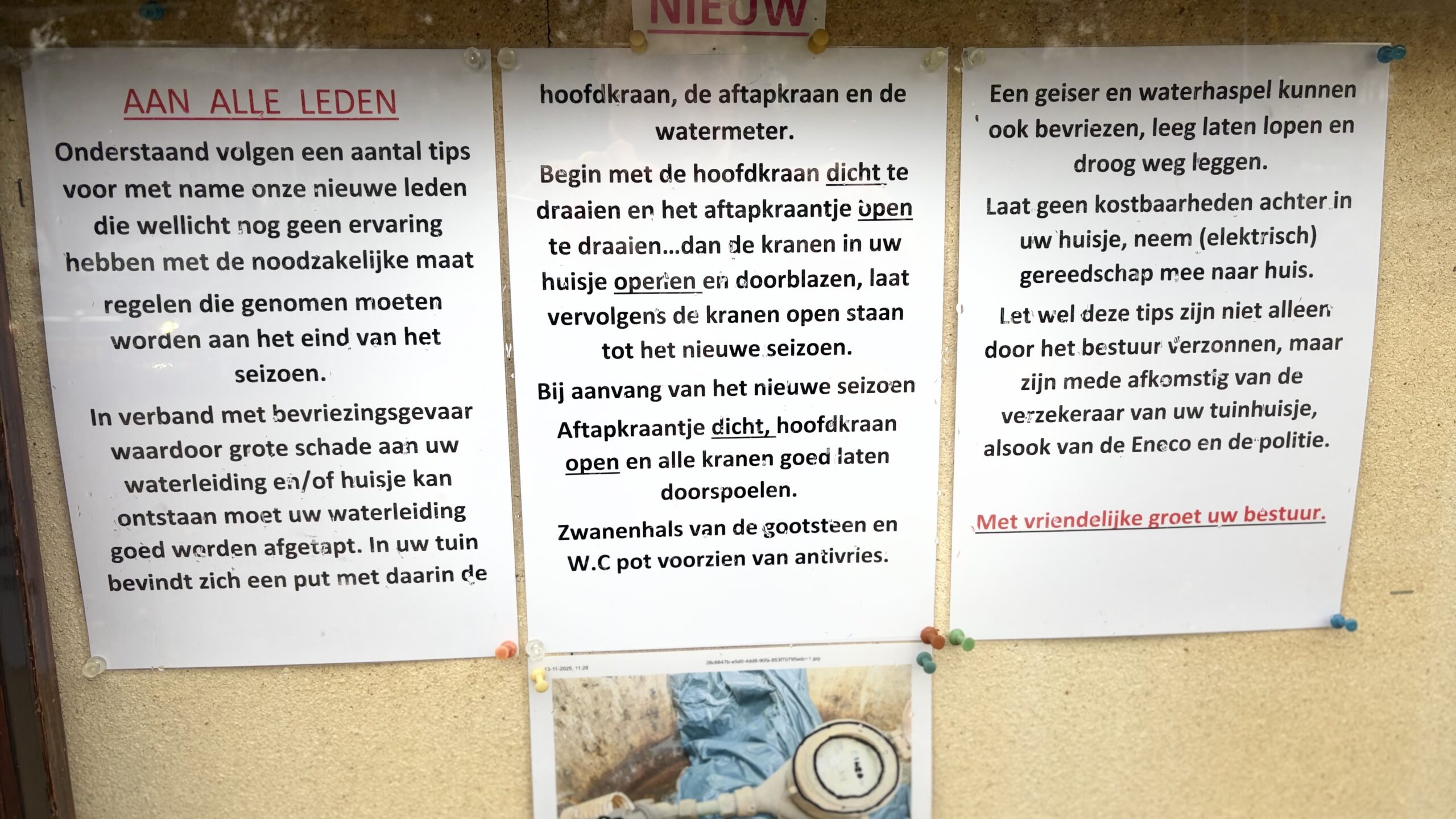 Nu het kouder wordt, is de waterleiding kwetsbaar!