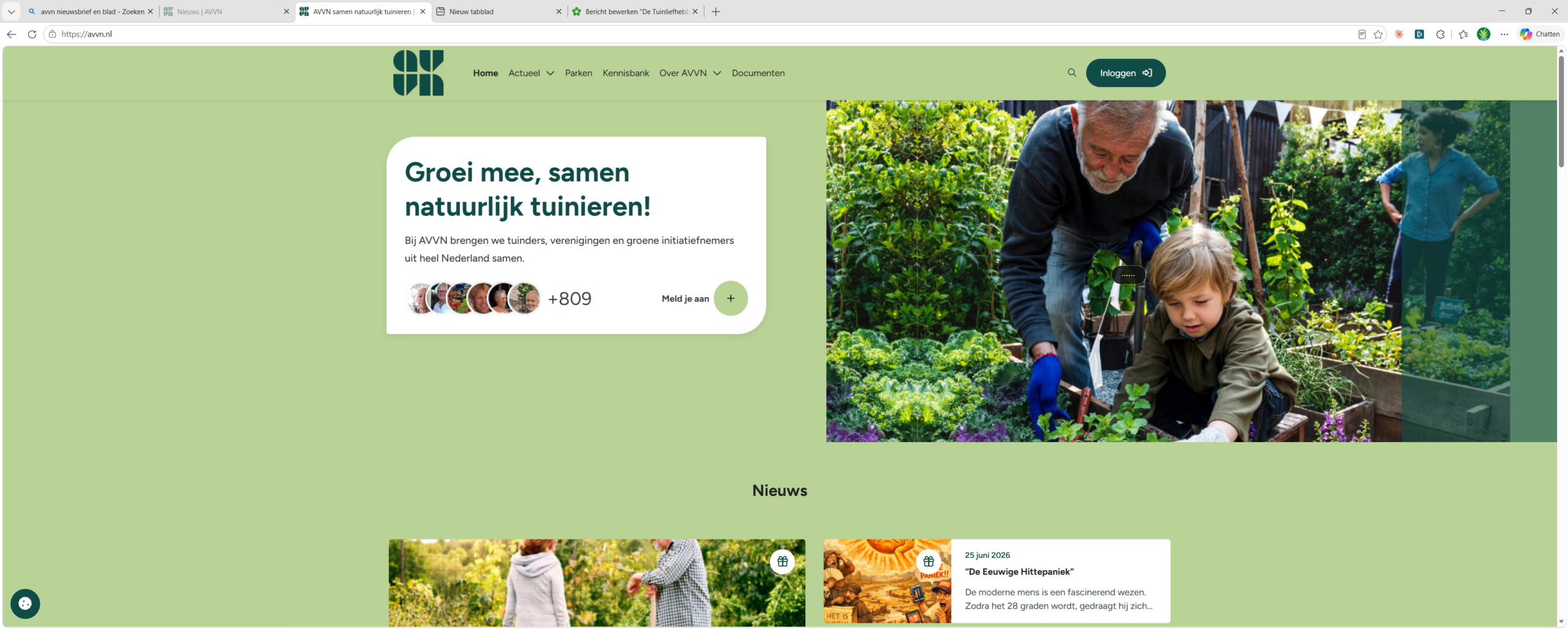 De Tuinliefhebber en de AVVN-nieuwsbrief voor ieder lid