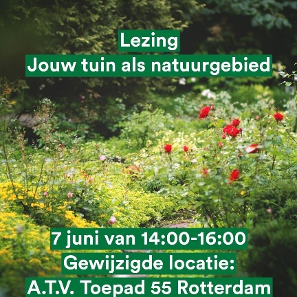 Lezing “Jouw tuin als natuurgebied” bij de buren Toepad 55